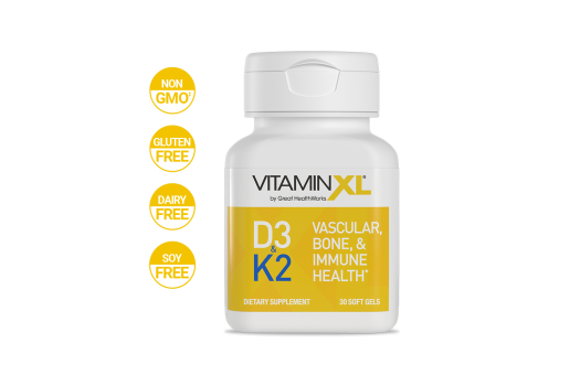 VitaminXL D3/K2 30ct 1,000 IU