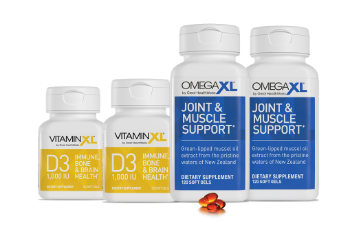 OmegaXL 120ct 2x Supply & 2 Free VD3 1000IU Single Order
